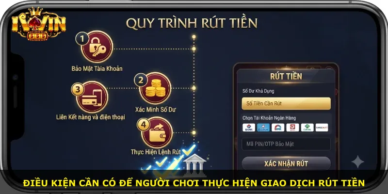 Điều kiện cần có để người chơi thực hiện giao dịch rút tiền