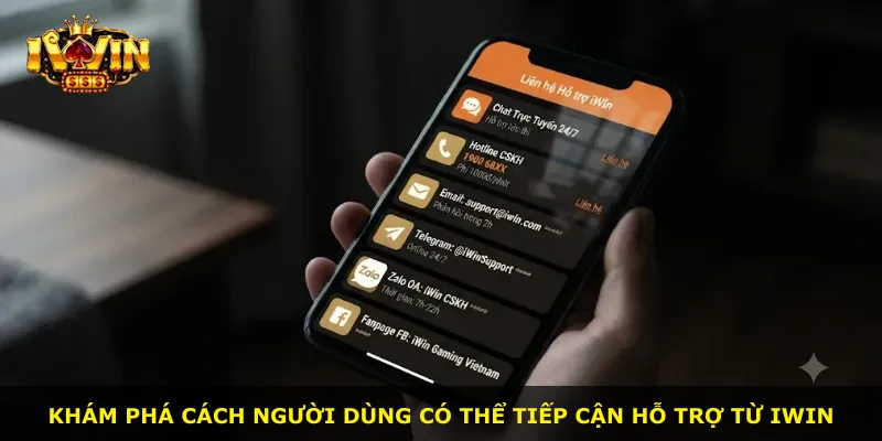 Khám phá cách người dùng có thể tiếp cận hỗ trợ từ iWin