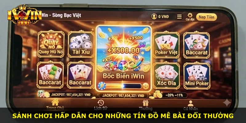 Sảnh chơi hấp dẫn cho những tín đồ mê bài đổi thưởng